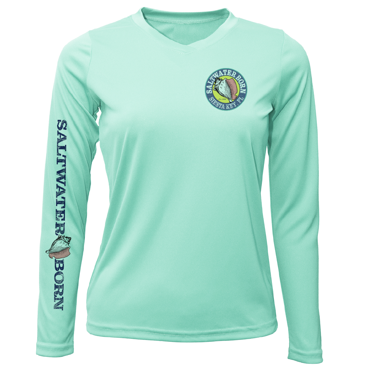 Siesta Key "The Beach Gives me Porpoise" Women's Long Sleeve UPF 50+ Dry-Fit Shirt