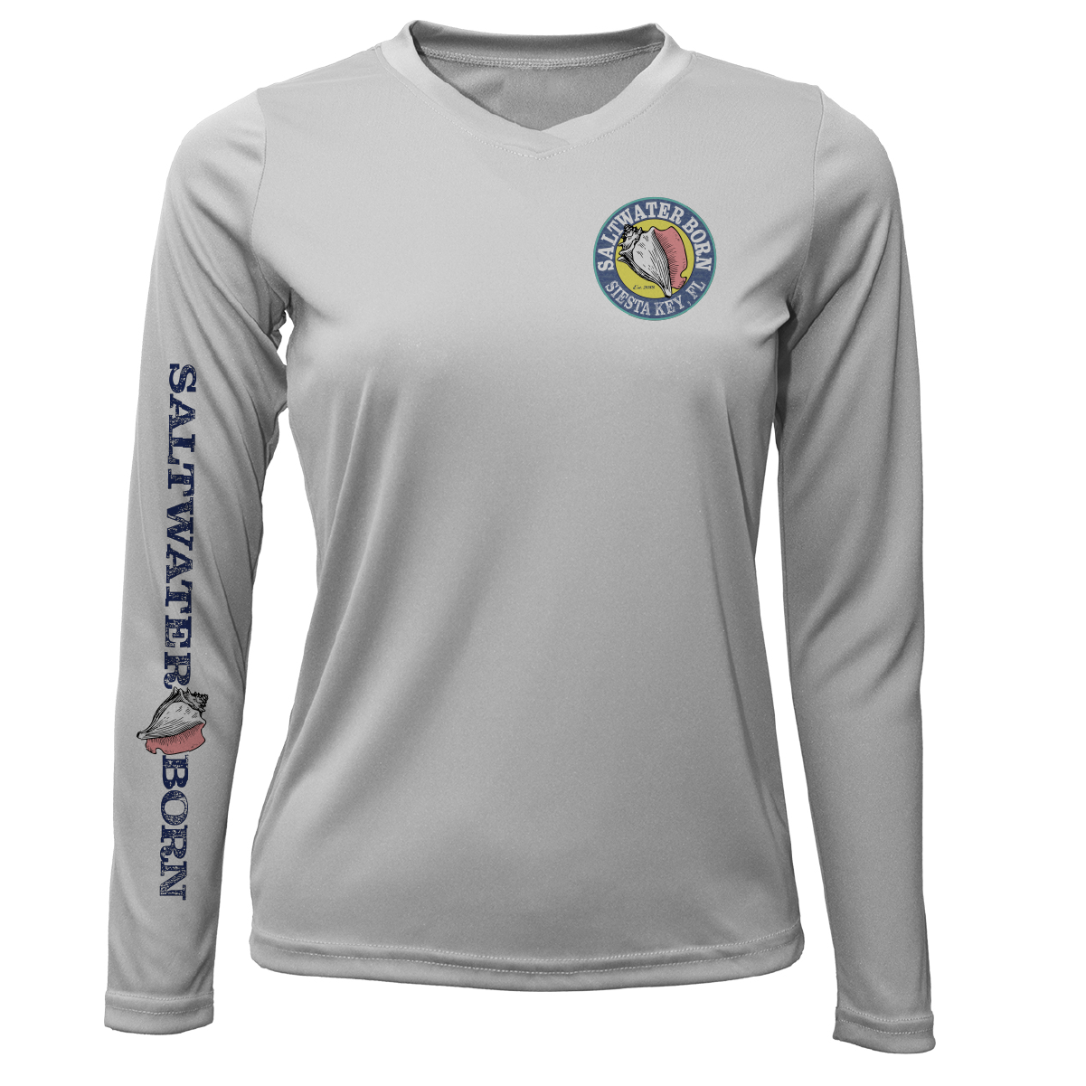 Siesta Key "The Beach Gives me Porpoise" Women's Long Sleeve UPF 50+ Dry-Fit Shirt