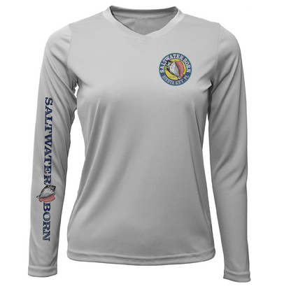 Siesta Key "The Beach Gives me Porpoise" Women's Long Sleeve UPF 50+ Dry-Fit Shirt