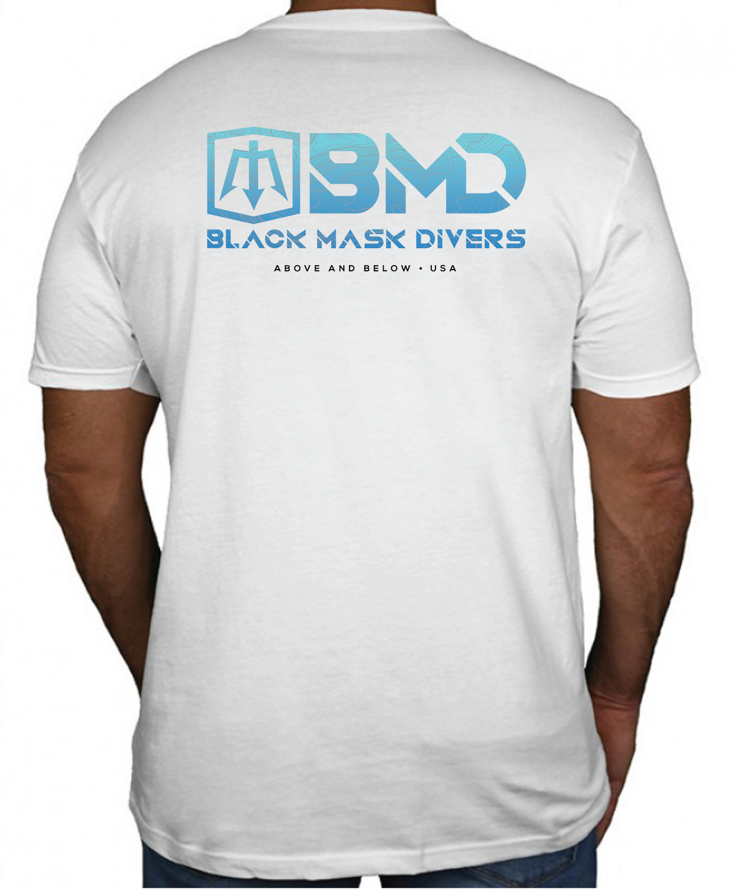 Black Mask Divers Topo Shirt White