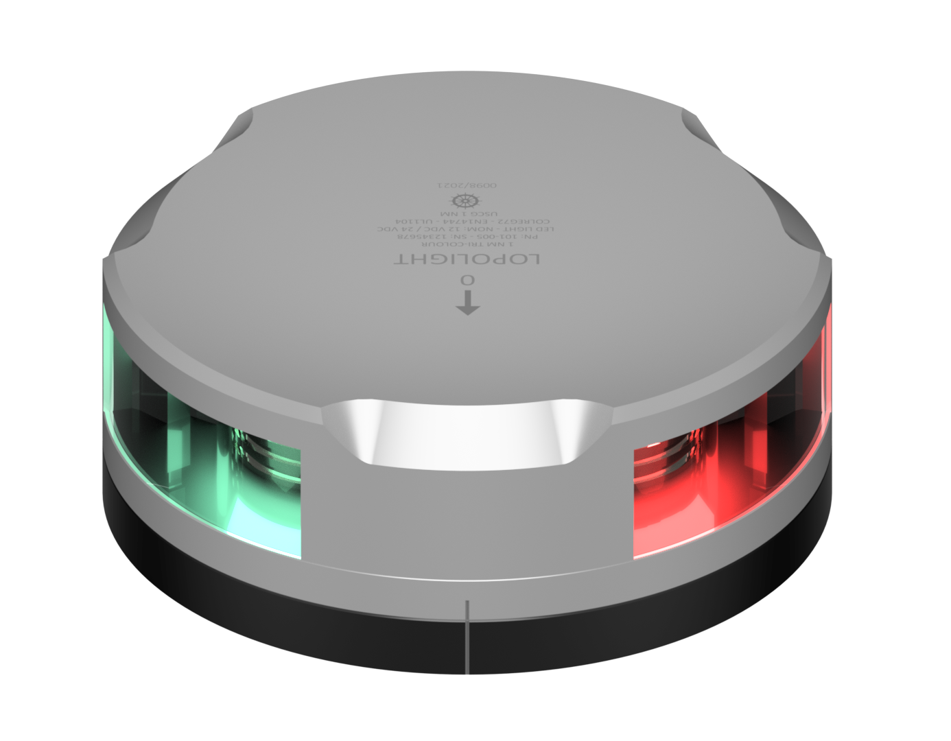 Lopolight 2nm Tri-Color/Anchor/Strobe Silver | SendIt Sailing