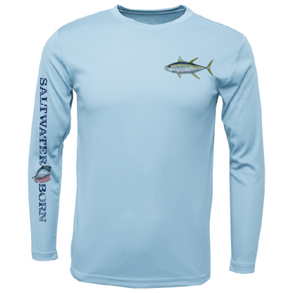 Yellowfin Tuna on Chest Long Sleeve UPF 50+ Dry-Fit Shirt