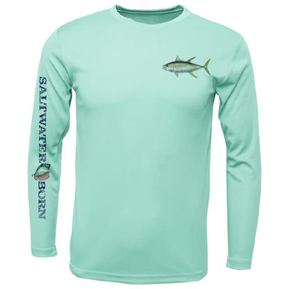 Yellowfin Tuna on Chest Long Sleeve UPF 50+ Dry-Fit Shirt