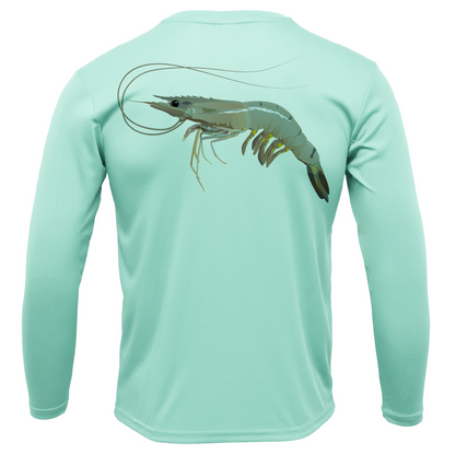 USA Jumbo Gulf Shrimp Long Sleeve UPF 50+ Dry-Fit Shirt