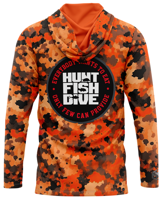 Hunt Fish Dive Blaze Dri Fit Hoodie (Adult/Keiki)