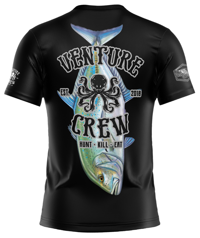 Venture Crew Omilu Black Dri Fit T-Shirt (Adult/Keiki)