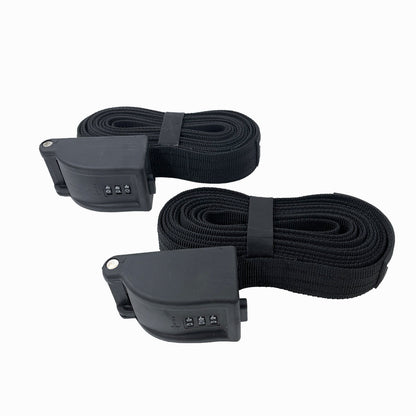 Combination Locking Tie Down Straps w/ Interwoven Braided Steel Cables-Paddleboard-Surf-Kayak