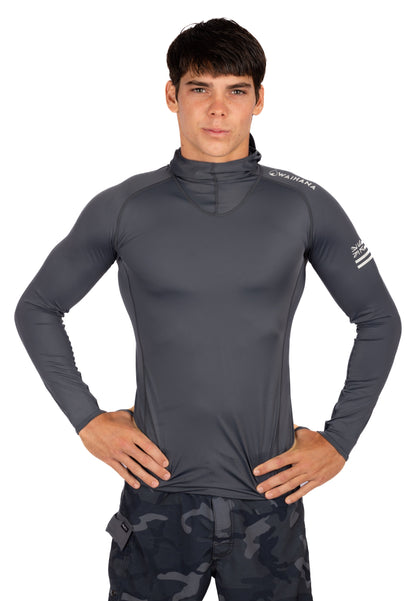 Anthracite Carvico Hooded Surf Rashguard