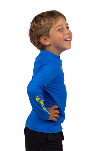 Children's Blue Long Sleeve Rashguard