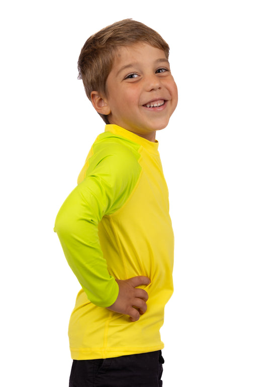 Children's Yellow Long Sleeve Rashguard