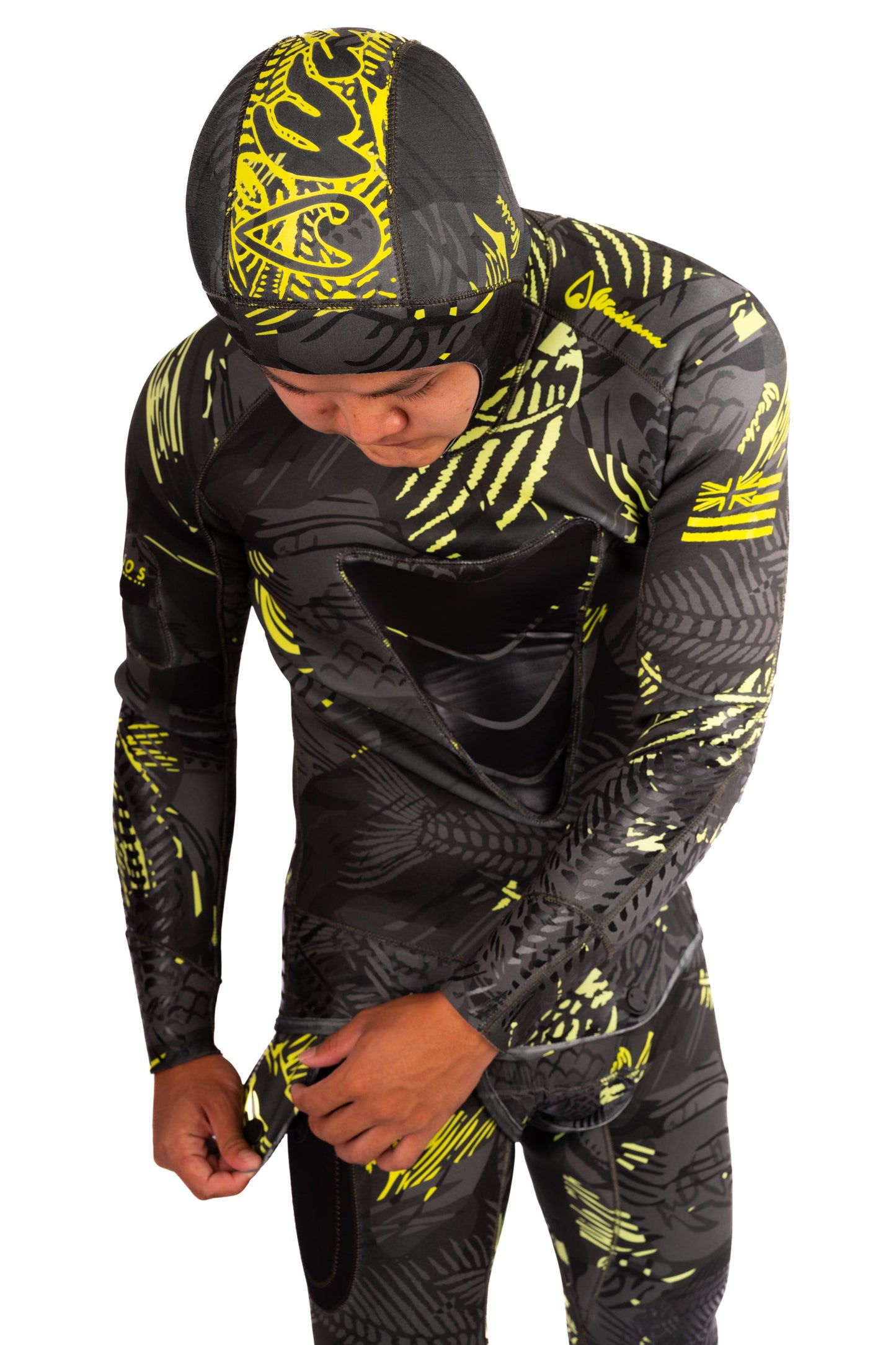 Men’s Lime Fishbone Spearfishing 1.5mm Wetsuit