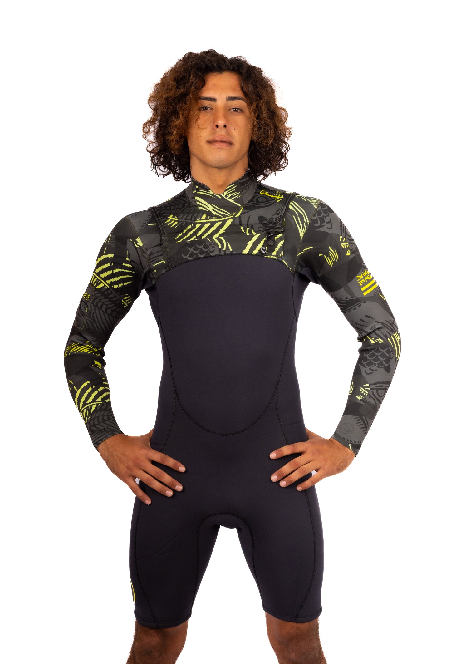 Men's Lime Fishbone Long Sleeve Spring Suit