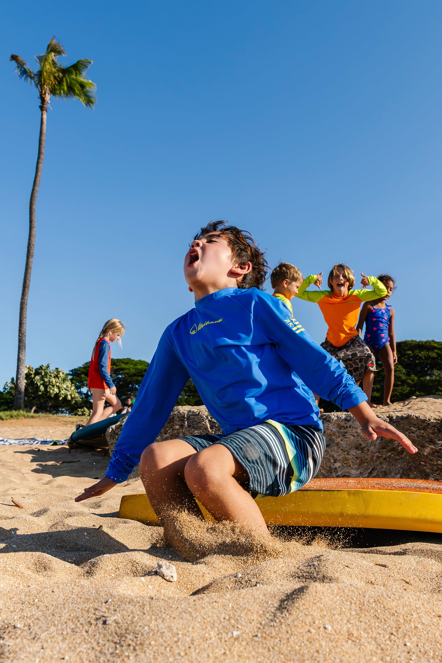 Children's Blue Long Sleeve Rashguard