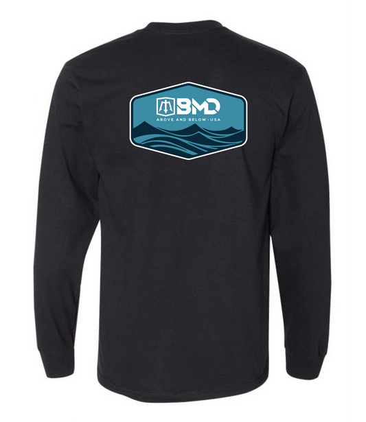 Black Mask Divers Wave Long Sleeve T