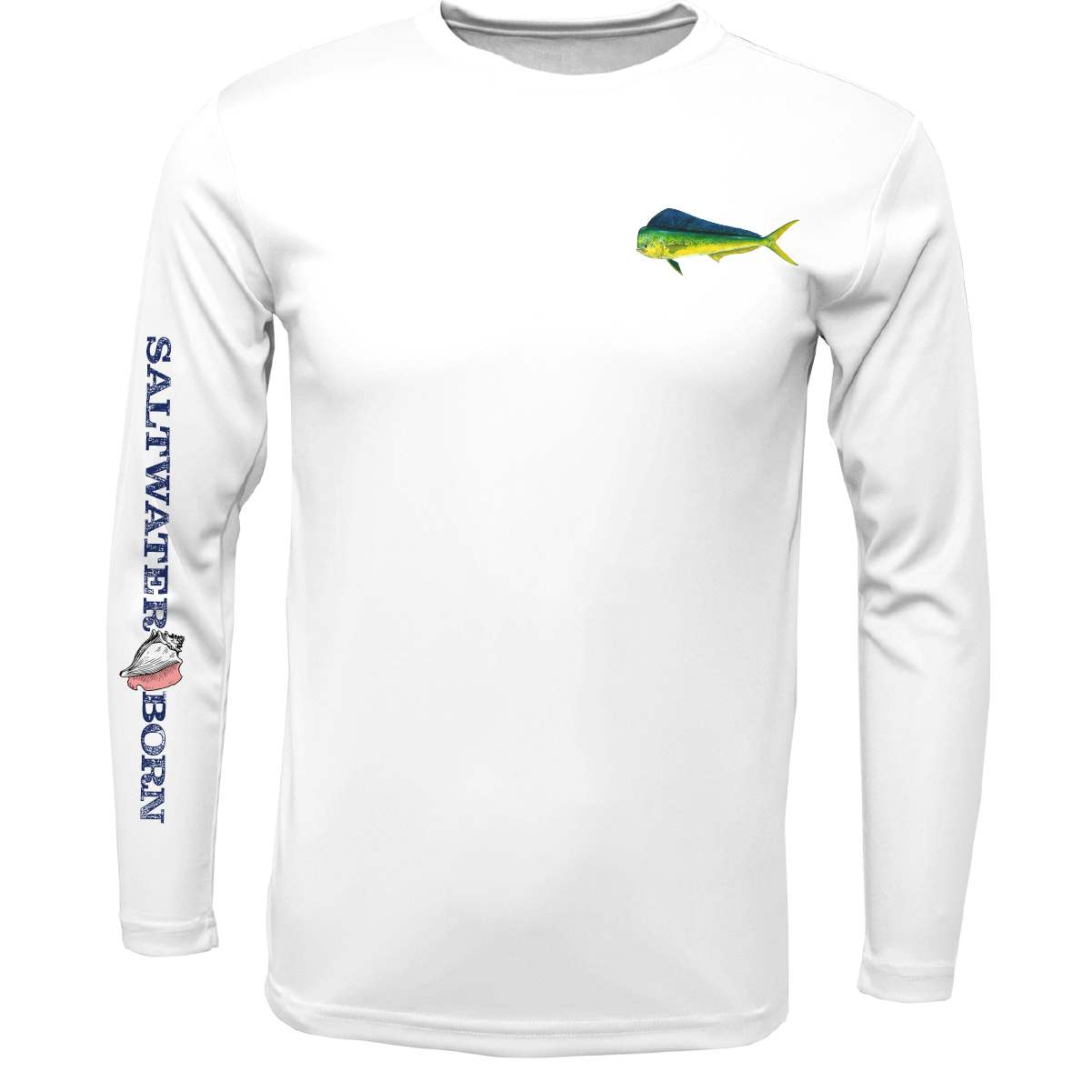 Key West, FL Mahi on Chest Boy's Long Sleeve UPF 50+ Dry-Fit Shirt