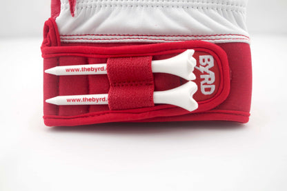 THE BYRD GOLF GLOVE ∞ White/Red
