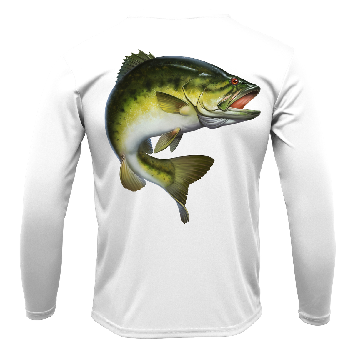 Michigan Freshwater Born Largemouth Bass Men's Long Sleeve UPF 50+ Dry-Fit Shirt