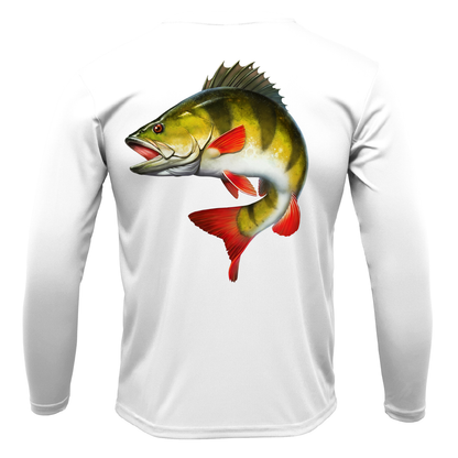 Michigan Freshwater Born Perch Boy's Long Sleeve UPF 50+ Dry-Fit Shirt