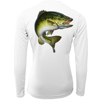 Florida Freshwater Born Largemouth Bass Women's Long Sleeve UPF 50+ Dry-Fit Shirt