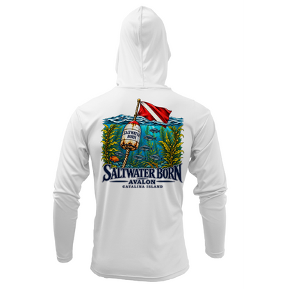 Avalon, CA Dive Flag Buoy Men's Long Sleeve UPF 50+ Dry-Fit Hoodie