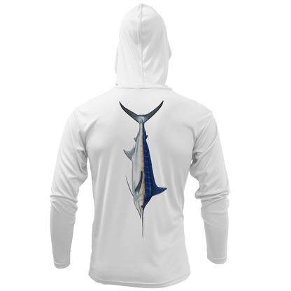Catalina Island, CA Blue Marlin Boy's Long Sleeve UPF 50+ Dry-Fit Hoodie