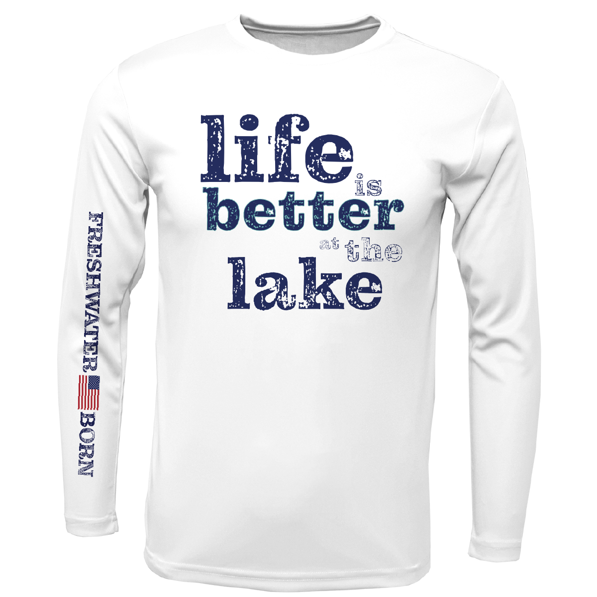 Florida "Life is Better at the Lake" Girl's Long Sleeve UPF 50+ Dry-Fit Shirt