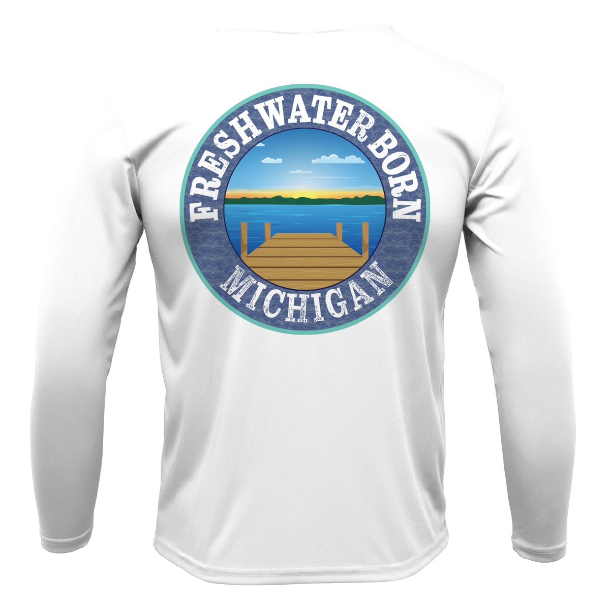 Michigan "Life is Better at the Lake" Boy's Long Sleeve UPF 50+ Dry-Fit Shirt