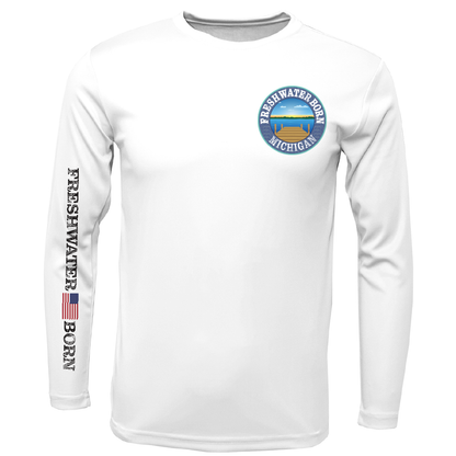 Michigan Freshwater Born "Surrender The Booty" Boy's Long Sleeve UPF 50+ Dry-Fit Shirt