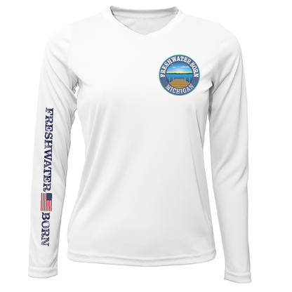 Michigan Freshwater Born Perch Women's Long Sleeve UPF 50+ Dry-Fit Shirt