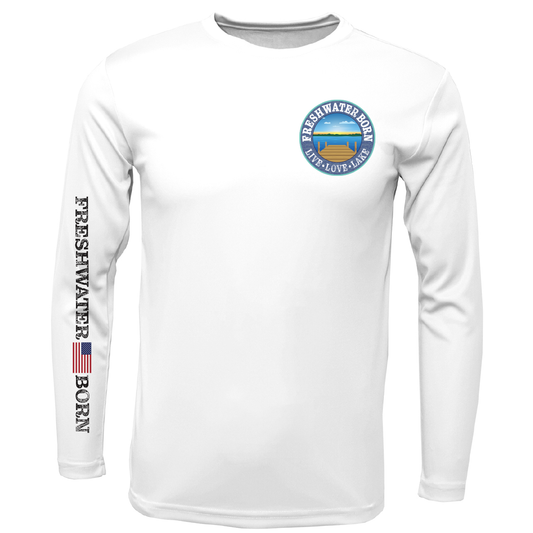 Freshwater Born "Live Love Lake" Surrender the Booty Men's Long Sleeve UPF 50+ Dry-Fit Shirt