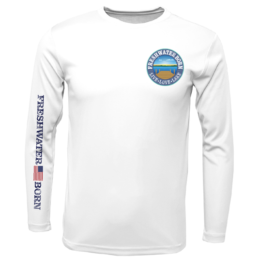 Freshwater Born "Live Love Lake" Kraken Men's Long Sleeve UPF 50+ Dry-Fit Shirt