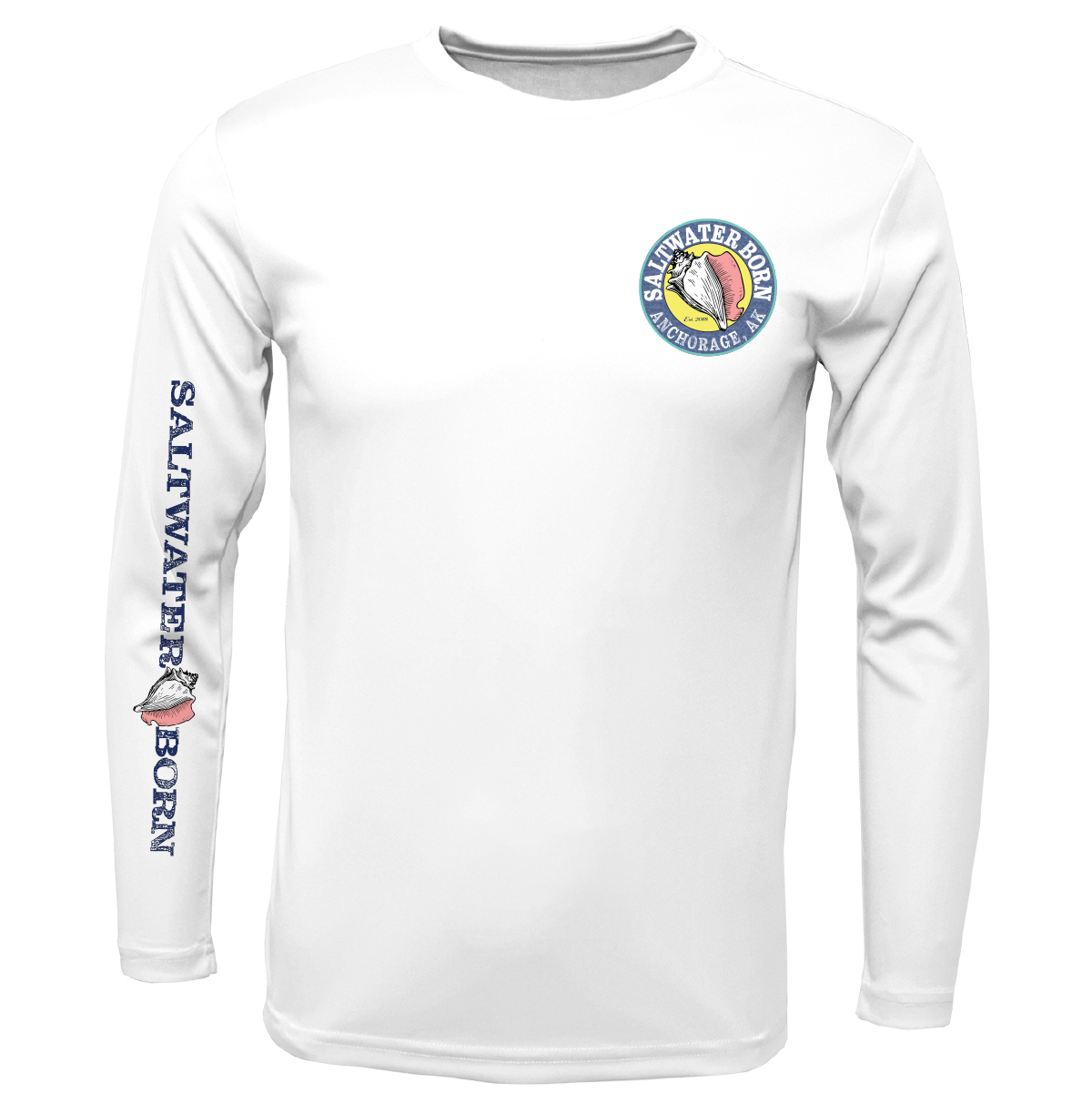 Anchorage, AK Angler Men's Long Sleeve UPF 50+ Dry-Fit Shirt