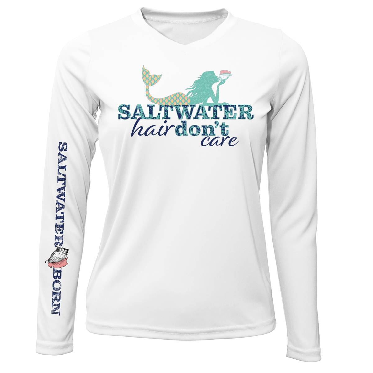 St. Pete Beach, FL "Saltwater Hair Don't Care" Long Sleeve UPF 50+ Dry-Fit Shirt