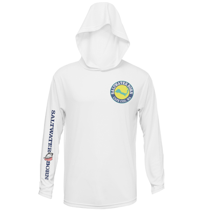 Cape Cod, MA Jaws Men's Long Sleeve UPF 50+ Dry-Fit Hoodie