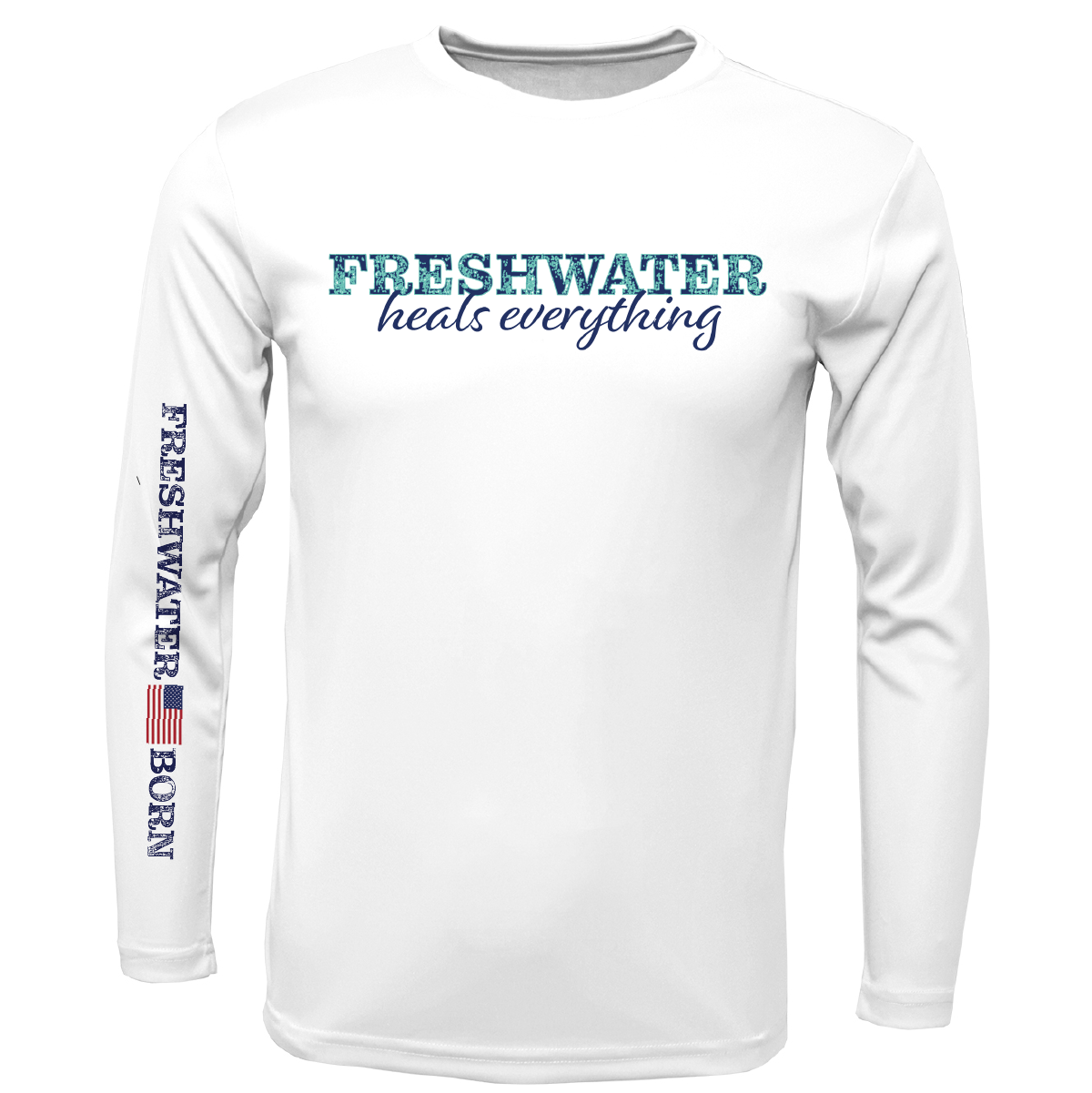 Florida "Freshwater Heals Everything" Girl's Long Sleeve UPF 50+ Dry-Fit Shirt