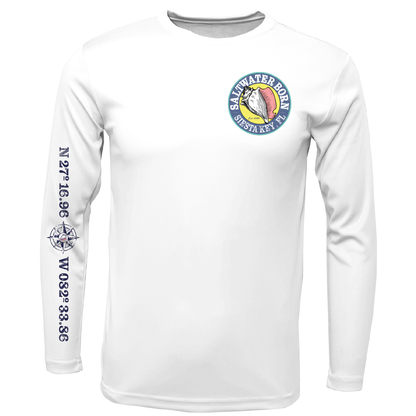 Siesta Key, FL "Surrender The Booty" Men's Long Sleeve UPF 50+ Dry-Fit Shirt