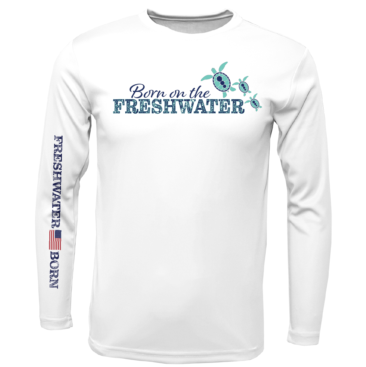 Florida "Born on the Freshwater" Girl's Long Sleeve UPF 50+ Dry-Fit Shirt