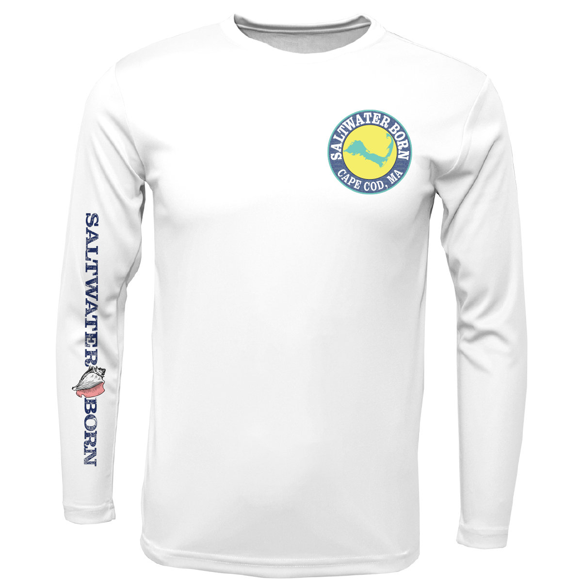 Cape Cod, MA Jaws Men's Long Sleeve UPF 50+ Dry-Fit Shirt