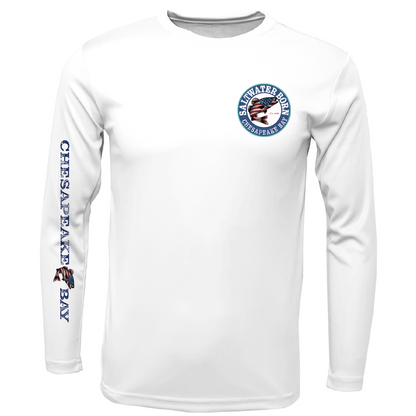 Chesapeake Bay USA Rockfish Men's Long Sleeve UPF 50+ Dry-Fit Shirt