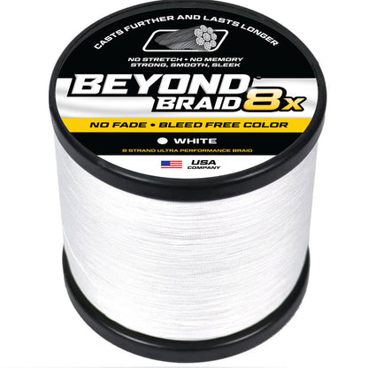White 8X- No Fade- Ultra Performance 8 Strand