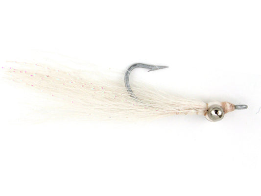 Wild Water Fly Fishing White Sea Trout Heavy Clouser Deep Diving Minnow, Size 2 (Qty 3) | SendIt Sailing