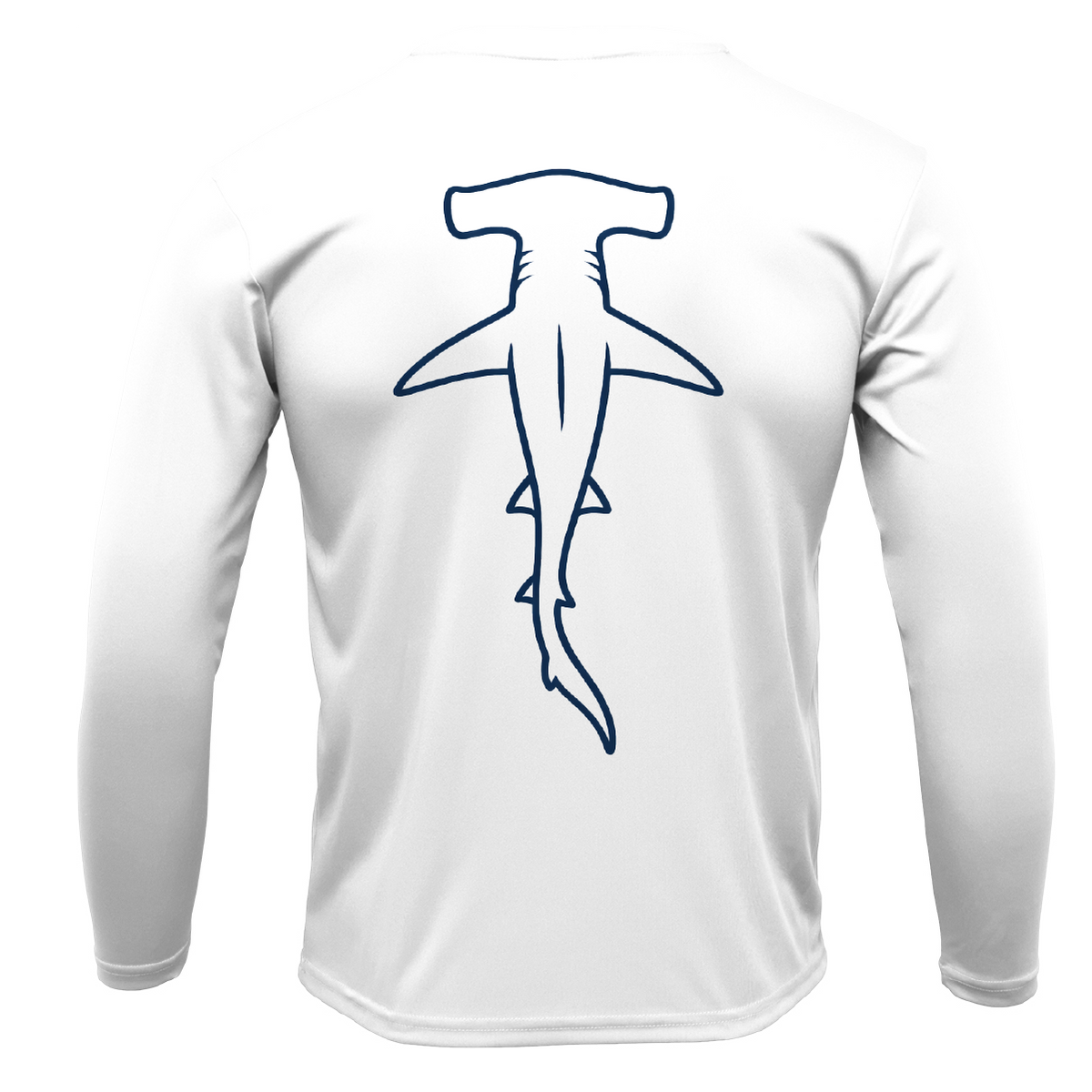 Hammerhead Outline Men's Long Sleeve UPF 50+ Dry-Fit Shirt