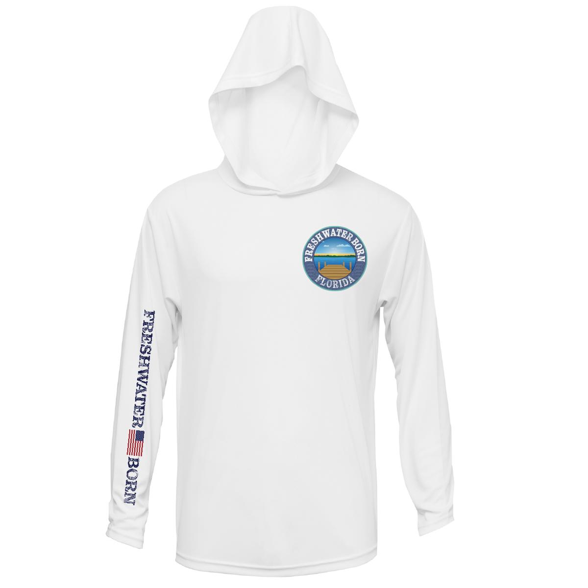 Florida Freshwater Born Bluegill Men's Long Sleeve UPF 50+ Dry-Fit Hoodie