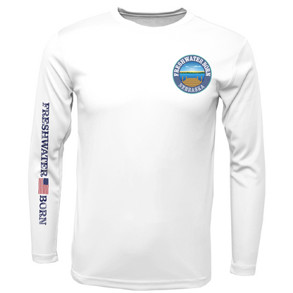 Nebraska Freshwater Born State Flag Men's Long Sleeve UPF 50+ Dry-Fit Shirt