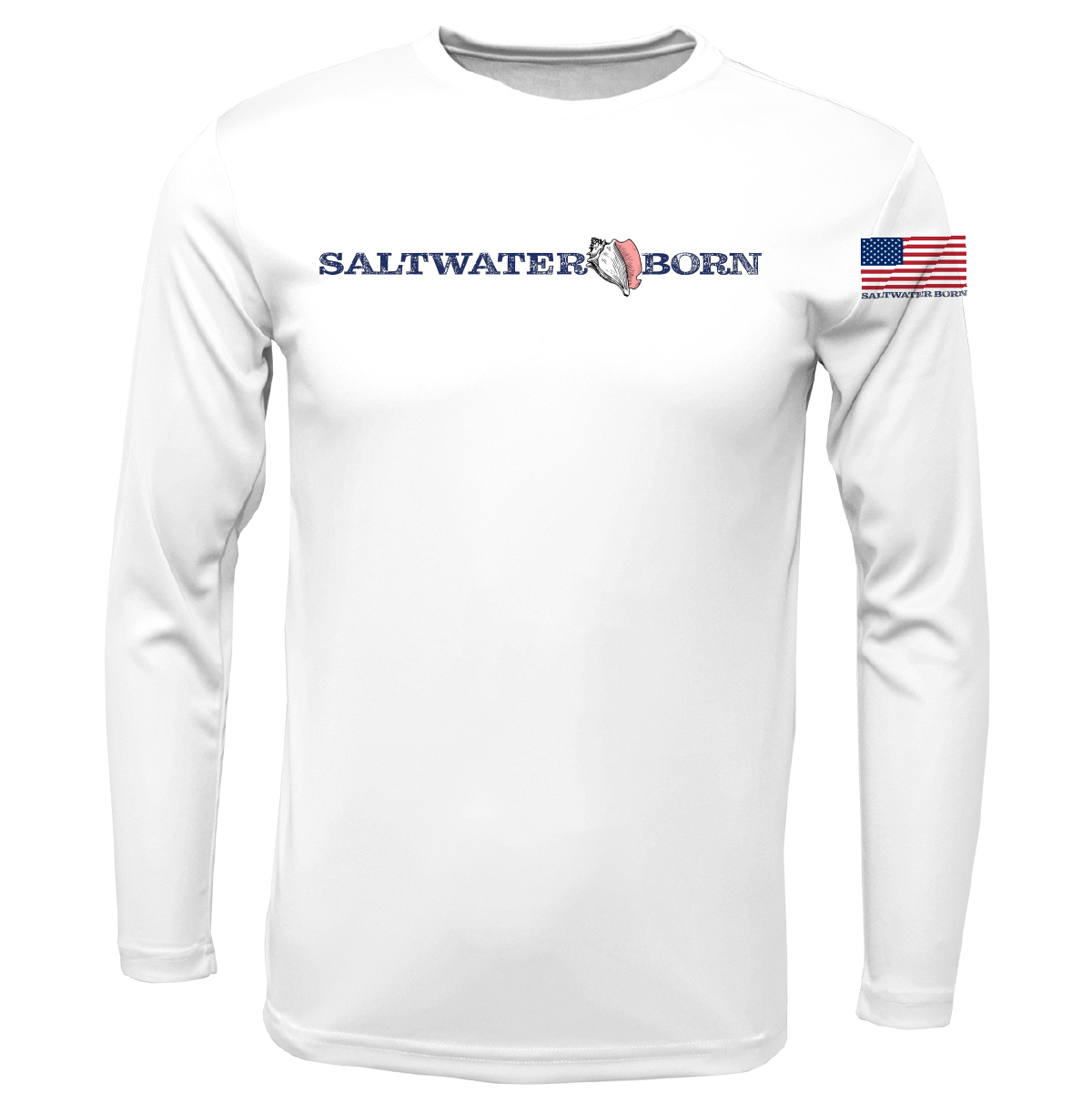 Hammerhead Outline Men's Long Sleeve UPF 50+ Dry-Fit Shirt