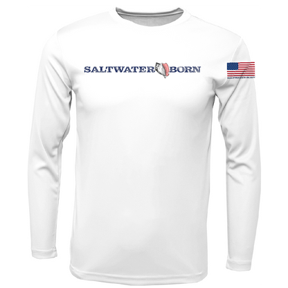 Hammerhead Outline Men's Long Sleeve UPF 50+ Dry-Fit Shirt
