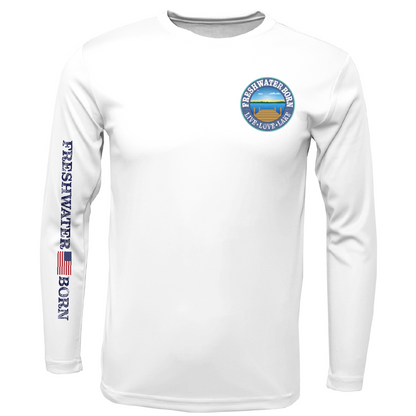 Freshwater Born- Fish, Hunt, Explore, Unwind Boy's UPF 50+ Dry-Fit Shirt