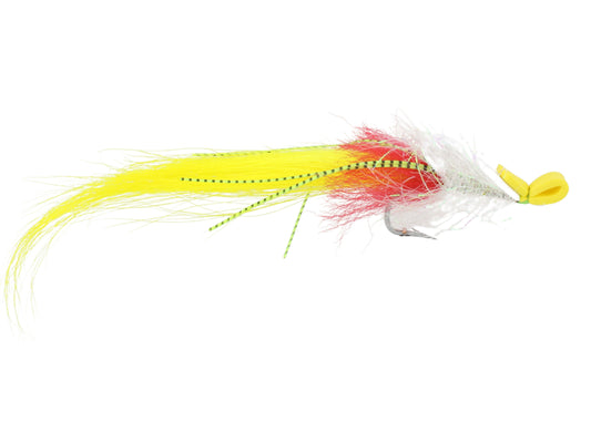 White and Yellow Saltwater EP Foam Fly, size 2/0 (Qty 2) | SendIt Sailing
