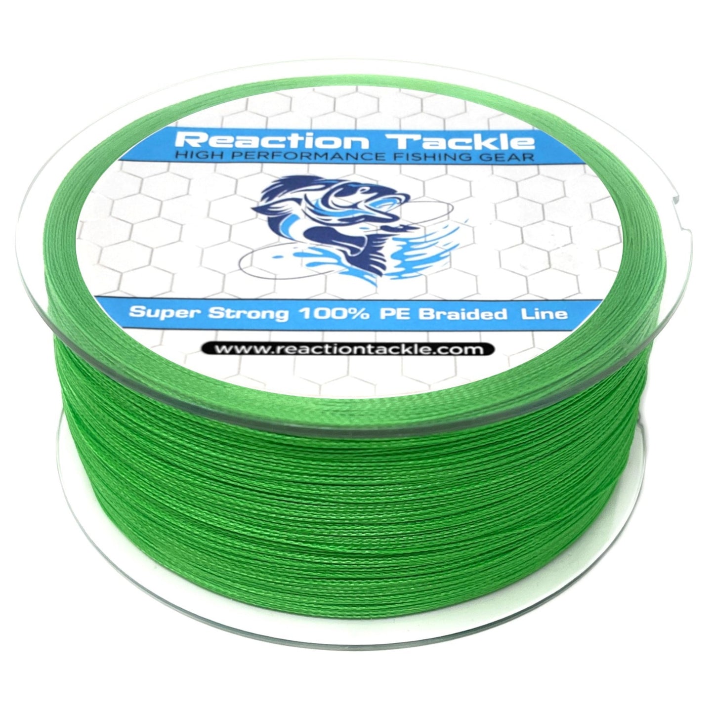 Reaction Tackle Braided Fishing Line - Hi-Vis Green