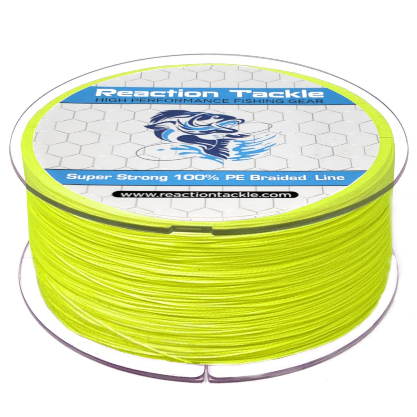 Reaction Tackle Braided Fishing Line - Hi-Vis Yellow